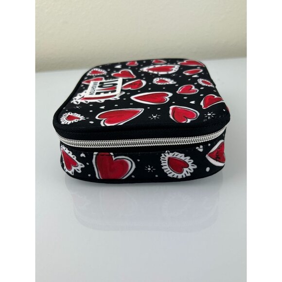 Brighton Hearts A Flutter Travel Jewelry Case NWT Zip Around Organizer Red Black - Picture 7 of 16